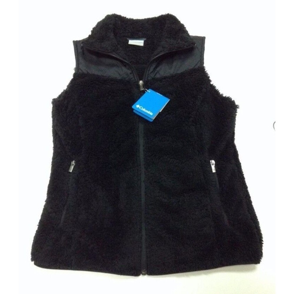 Columbia Vest Woman’s Black Polyester Nylon Small Fast Beauty Style Winter NWT